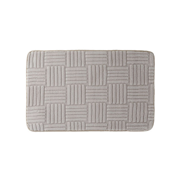 Tapis de bain effet damier (taupe) Tapis de bain effet damier (taupe)